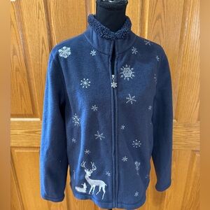 Croft & Barrow Blue Fleece Jacket